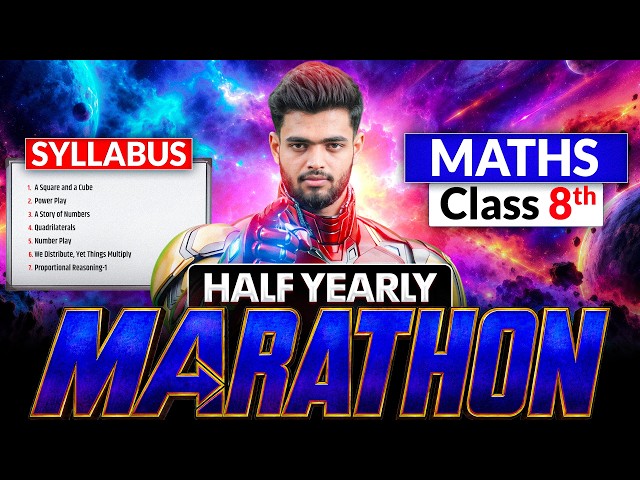 Class 8 Maths in One Shot | Half Yearly Marathon | Priyanshu Sir
