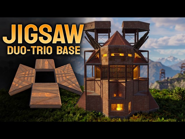 The Jigsaw - The BEST Duo/Trio 3x1 Rust Base (w/ Bunker)