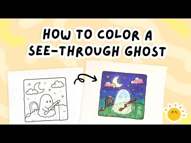 How to Color a See-Through Ghost (Transparency Tutorial)
