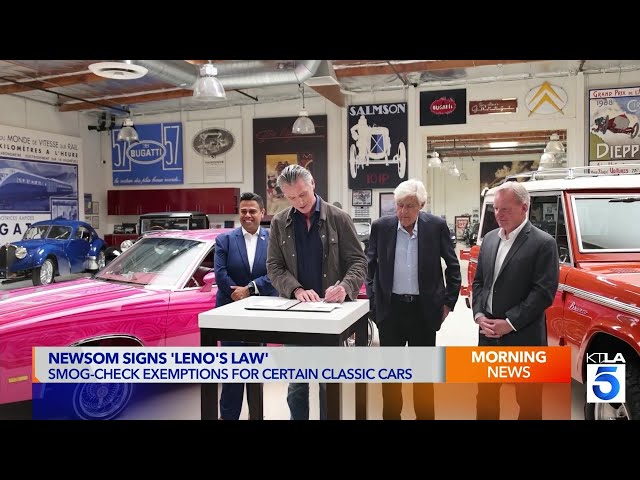 Newsom signs 'Jay Leno’s Law' easing smog checks on classic cars