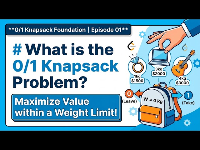 0/1 Knapsack Episode 01: What Is the 0/1 Knapsack Problem? | LeetCode & Coding Interview Foundation
