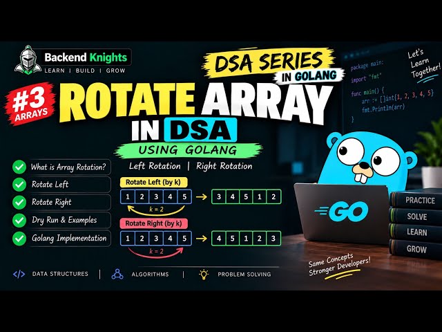 DSA #1.2 | Rotate Array | Data Structure and Algorithms in Golang