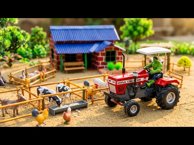DIY mini Farm Setup 🚜 | Bringing Cow, Goat & Chicken from Market | @dongcreatorofficial