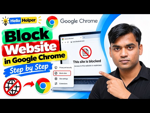 GOOGLE CHROME | How to Block Website in Google Chrome | Tutorial for Beginners