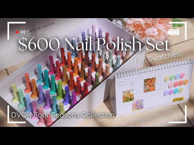 My Most Expensive Korean Gel Set Yet! 🎀🛒✨ + Swatching the DVOK Four Seasons Collection