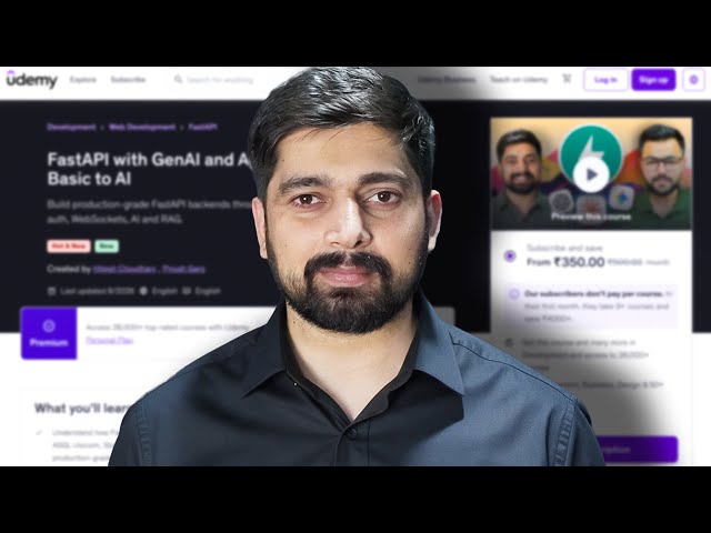 FastAPI Udemy course with Agentic AI project announcement