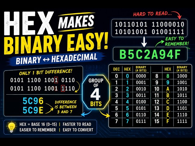 Binary to Hex (and Back): Why Hexadecimal Makes Binary Readable