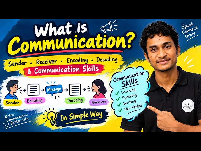 What is Communication ? Sender, Receiver, Encoding, Decoding and Communication Skills 