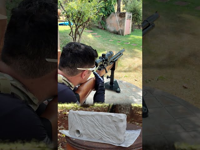 TREINANDO A PONTARIA NA ARGILA! CARABINA T-REX 6.35 ROSSI