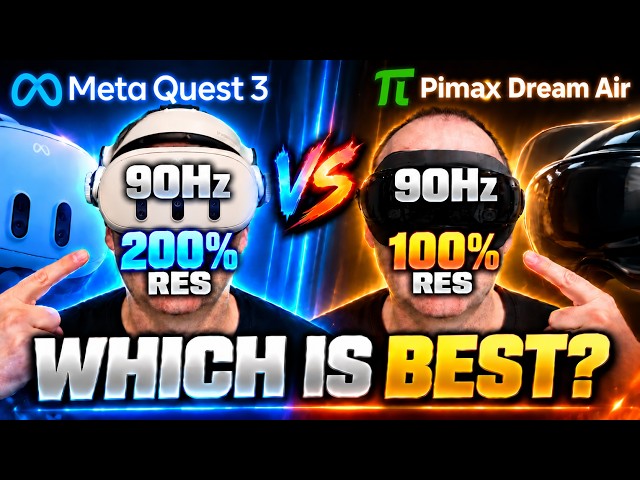 Who WINS? QUEST 3 at 200% Steam Resolution VS Pimax Dream Air