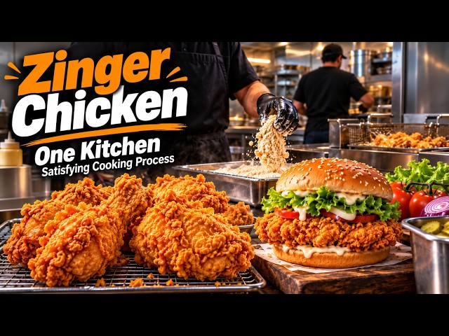 Zinger Chicken, One Kitchen 🍗✨ | Satisfying Cooking Process | @RedPepper497