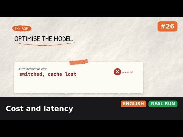 #26 · Reduce AI Agent Cost & Latency – Free Wins First | Agentic AI Course