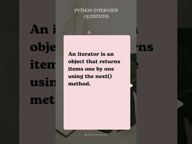 Python Interview Questions and Answers #PythonInterviewQuestions #LearnPython #TechInterviews