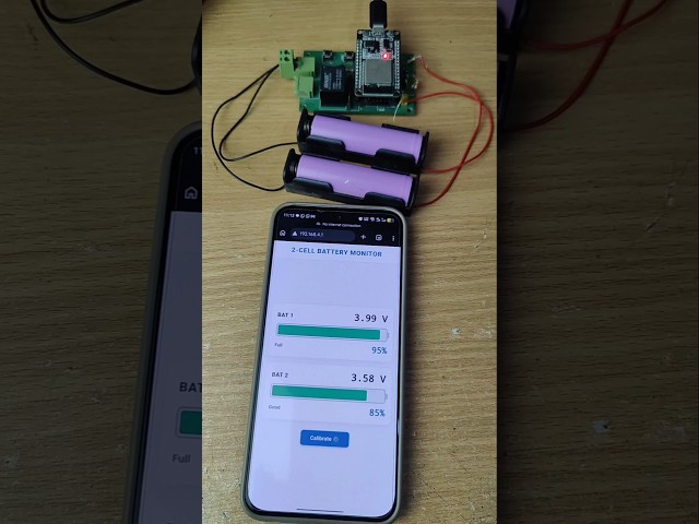 2 Cell WiFi Battery Monitor #kiyanislab #jlcpcb #esp32project #batterycharger #diyproject