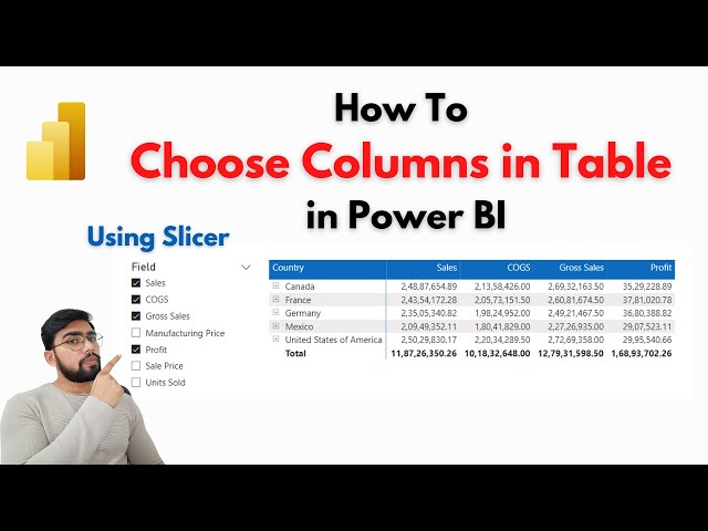How To Choose columns in a Table dynamically with Slicer in Power BI | BI Tricks