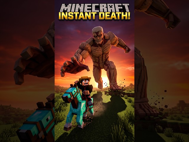 The Armored Titan JUMPSCARE in Minecraft 😱 #shorts