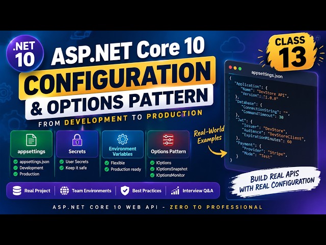 ASP.NET Core 10 Dependency Injection Explained | Transient vs Scoped vs Singleton + Real-World Exam.