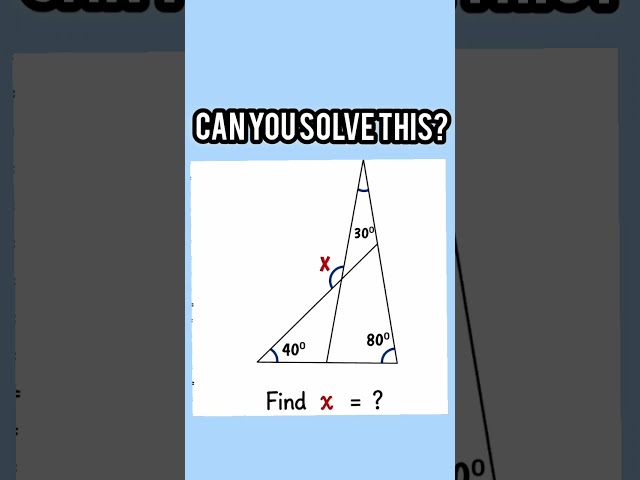 Can you solve this before the time runs out? #YouTubeShorts#Shorts#Reels#TikTokMath#EducationalShort