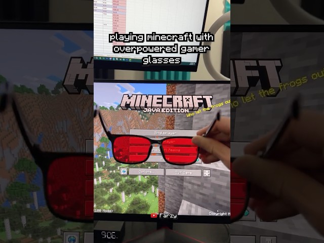 Playing Minecraft With OVERPOWERED GLASSES