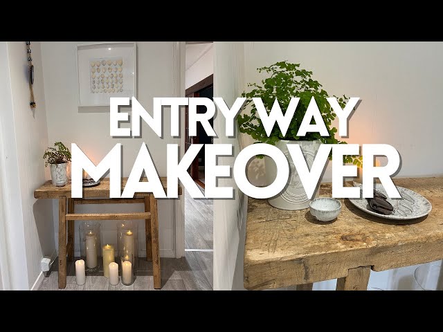 EXTREME Entryway Makeover on a budget BEFORE & AFTER