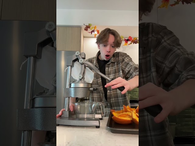 Juicing an entire pumpkin #shorts