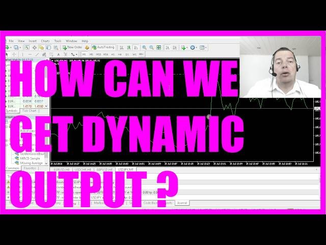 MQL4 Tutorial Bootcamp 1 - 9 How to create dynamic output on your chart