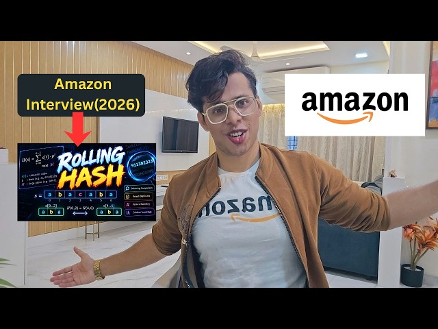 Amazon SDE Internship Interview(₹1.25Lakh/Month Stipend) - Hard STRING DSA Solved By FAANG SDE