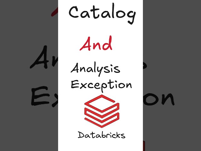 Why do you get an AnalysisException in Spark? #databricks #dataengineering #python #pyspark