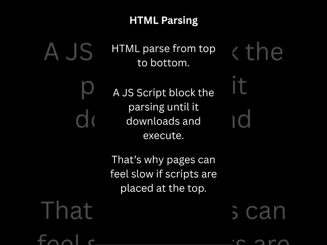 What Happens When Browser Finds a script tag? #coding #javascript  #webdesign #css #frontendcourse