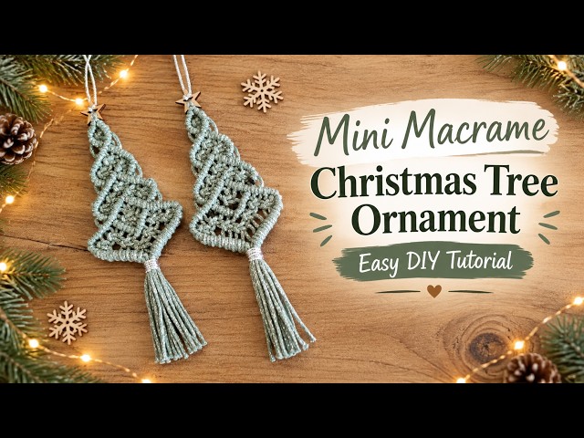 🎄 Mini Macramé Christmas Tree | Easy Christmas Decoration for Beginners