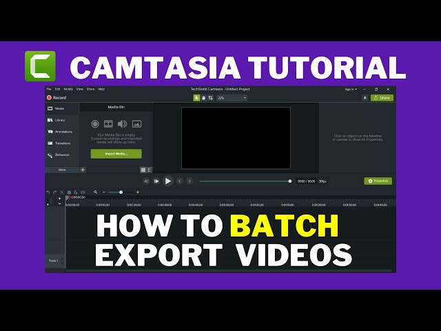 How to Render Multiple Video Projects (at Once) Using Camtasia's Batch Production Feature