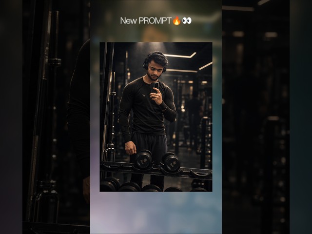 AI Edited Gym Photo 🔥💪 | Cinematic Gym Transformation 😮‍💨 #Shorts