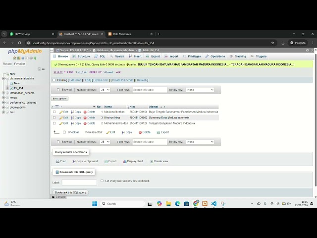 Koneksi PHP Mysql Tutorial Tugas PAW C 