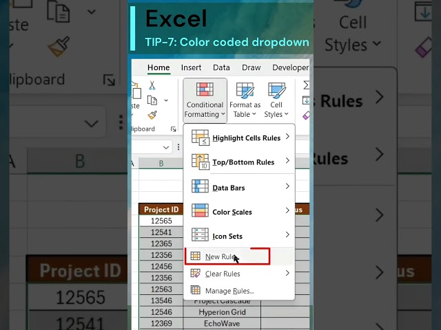 Excel Tips and Tricks 7: Color coded drop-down list #tipsandtricks #excel