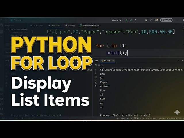 The easiest way to loop through Python lists