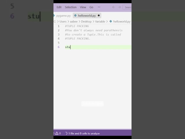 Tuple Packing in Python – Easy Trick! - Beginner's Guide! - Python Shorts!!