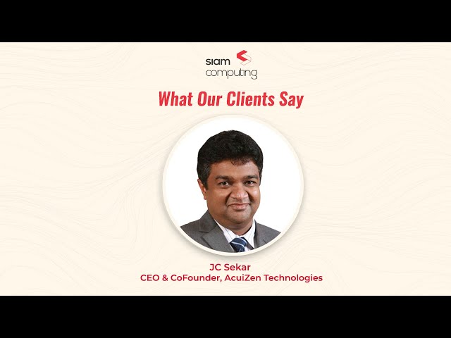 Siam Computing | JC Sekar, Acuizen Technologies