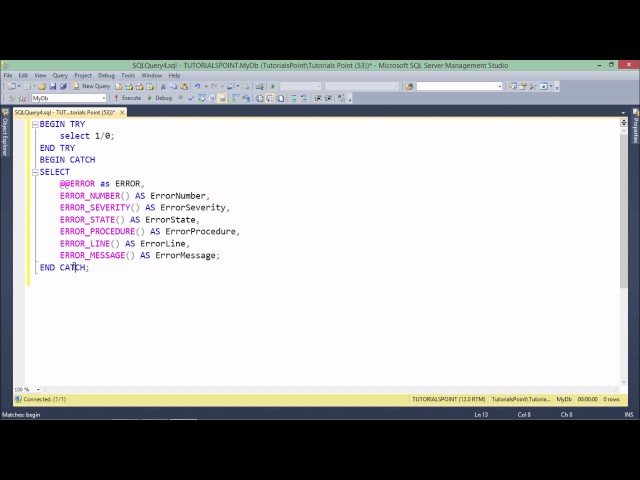 T-SQL - Exception Handling