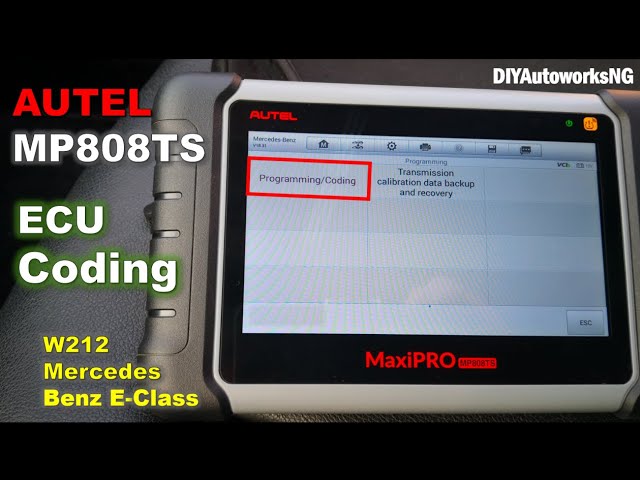 AUTEL Scanner: Car ECU Coding Mercedes Benz E-Class W212 with Autel MP808TS