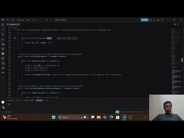 SIT221 Task 2P Demonstration: Vector Sorting Implementation & Interface Analysis