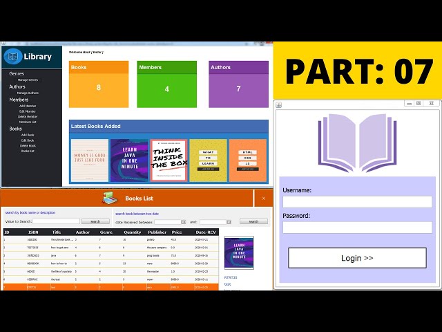 Java Library Management System Project In Netbeans With MySQL - [Part 07]