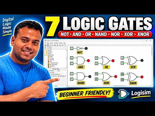 All 7 Logic Gates Explained Using Logisim