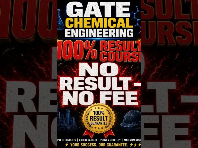 GATE Chemical Engineering Coaching  #gate2027  #gate2027mocktest #gate2027chemicalengineering
