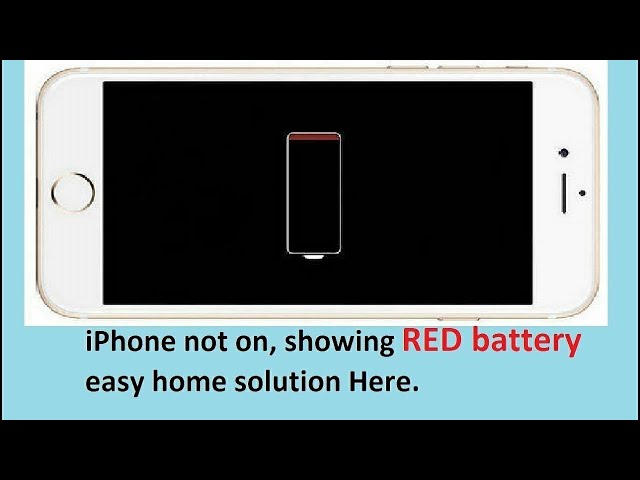 Simple way to solve Iphone charging problem at home | Iphone stuck on red battery screen error