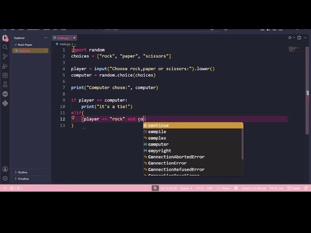 Python Rock, paper, scissors | Beginners Mini Project 