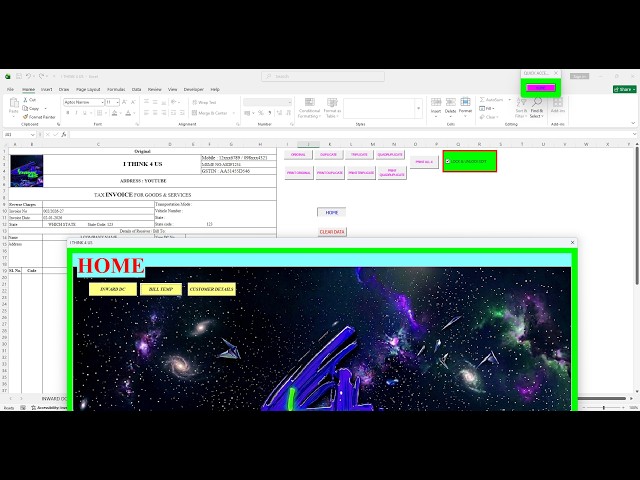 Excel VBA Tutorial Lock Cells & Protect Automated Billing V12