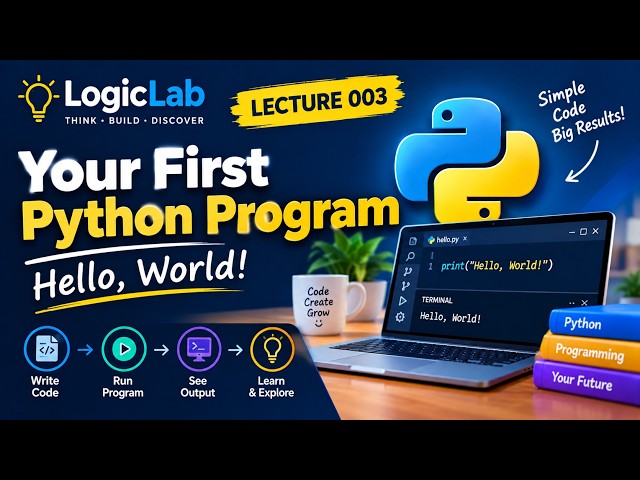 Python Mastery #003 — Your First Python Program | Hello, World!