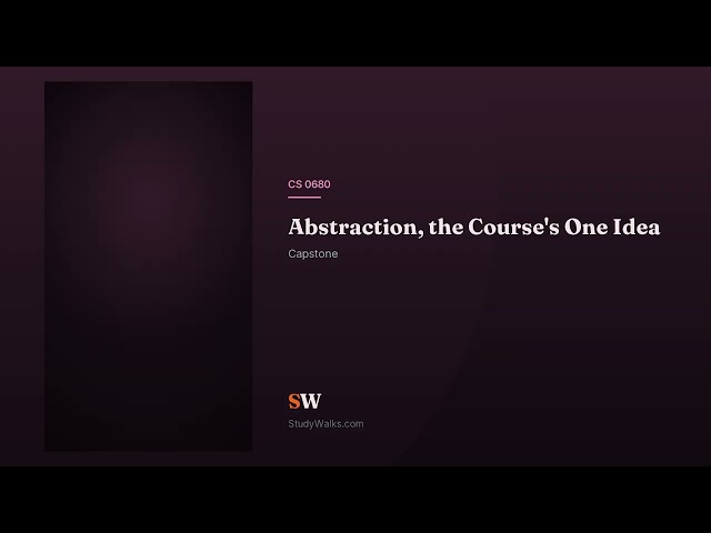 Course Capstones — Computer Science Unit 12