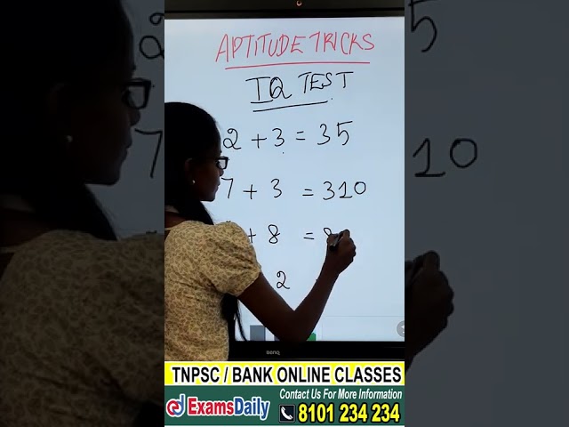 Aptitude - IQ Test Tricks | Maths Shortcuts Tricks in Tamil | TNPSC / BANK Aptitude