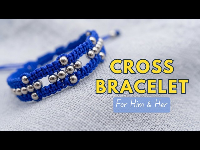 A Meaningful Bracelet for Him and Her ✨ DIY Cross Macrame Bracelet